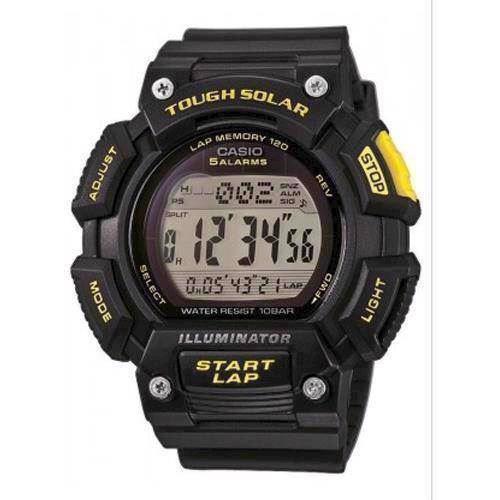 Image of Classic / Retro / Sport sort resin med stål quartz multifunktion med solar power Herre ur fra Casio, STL-S110H-1CEF